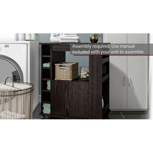 Charlton Home® Worcester 29.6'' Wide Rolling Kitchen Cart & Reviews